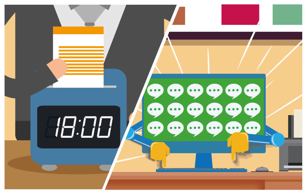 晚上，你下Class了，Your office computer keeps working and automatically helps youcomment